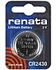 Батарейка CR2430 Renata литиевая 3V (1 шт/упаковка) таблетка
