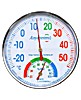 Термометр с гигрометром металлический круглый (d=124 мм) Kromatech TH-101C
